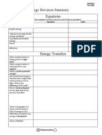 Energy Revision Summary Key Points