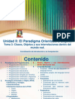 Unidad II: El Paradigma Orientado A Objeto.: Tema 3: Clases, Objetos y Sus Interrelaciones Dentro Del Mundo Real