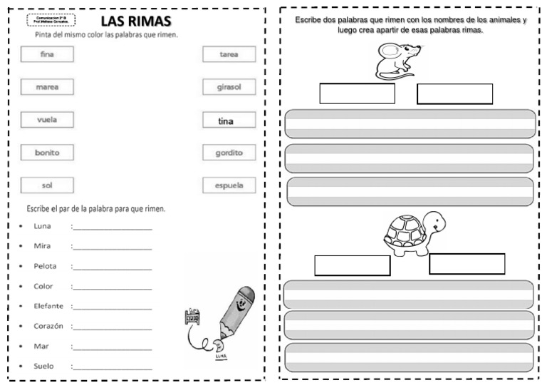 Tarea De Rimas Comunicacion Pdf