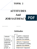 Topik 2: Attitudes and Job Satisfaction