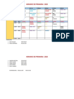 Horario Dia Viernes 28 de Abril