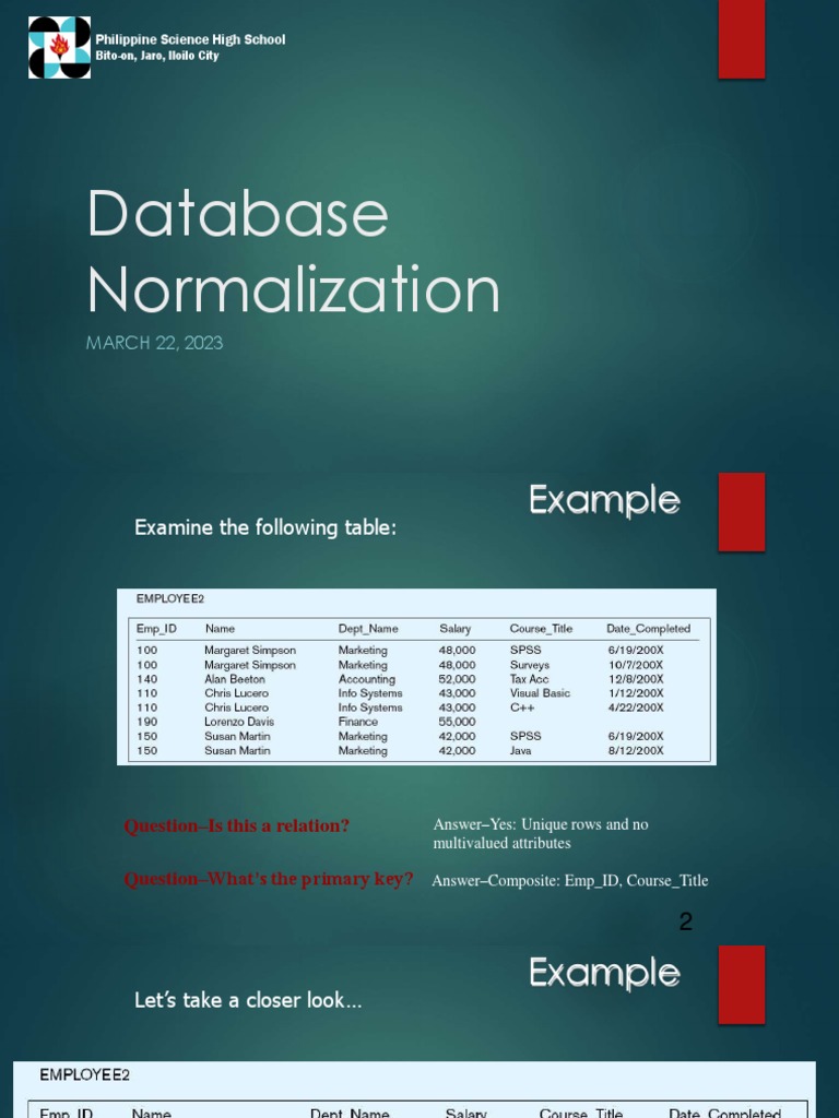 Database normalization pdf relational model computer data