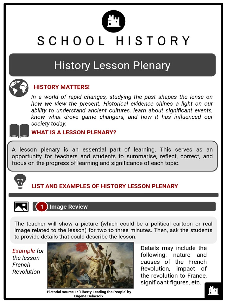 History Lesson Plenary Strategies | PDF | American Civil War