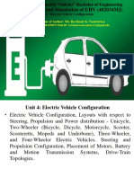 Modeling and Simulation of EHV (402034MJ) : Unit 4: Electric Vehicle Configuration