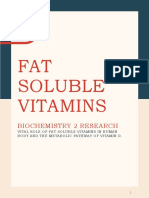 FAT Soluble Vitamins: Biochemistry 2 Research