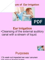 Procedure of Performing Ear Irrigation