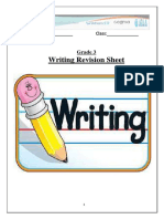 Grade 3 Writing Revision Sheet