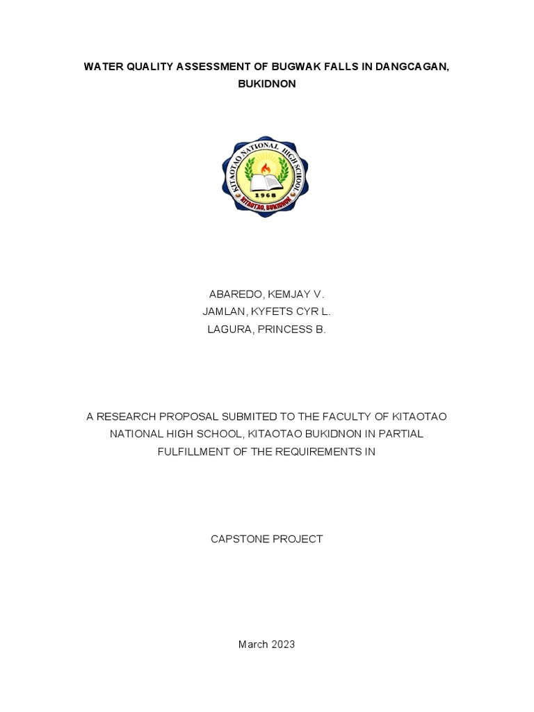 0 2 Water Quality Assessment Pdf