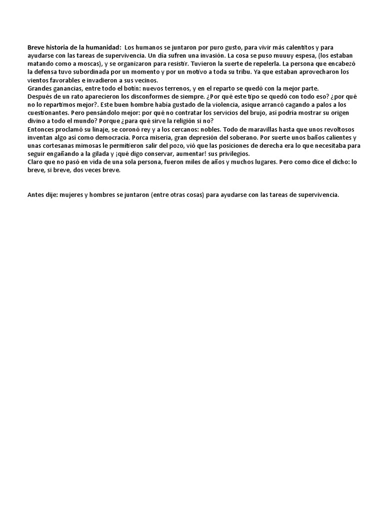 Breve Historia de La Humanidad | PDF