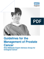 Guidelines For The Management of Prostate Cancer