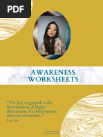 Awareness Worksheets: "The Key To Growth Is The Introduction of Higher Dimensions of Consciousness Into Our Awareness. "