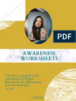 Awareness Worksheets: "The Key To Growth Is The Introduction of Higher Dimensions of Consciousness Into Our Awareness. "