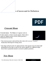 Different Faces of Moon and Its Definition