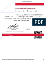 Educação financeira certificado