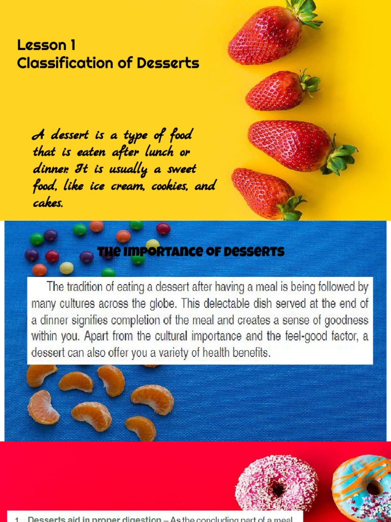 Lesson 1 Classification of Desserts PDF