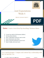 Great Expectations Week 6: Objective: Summarise Chapter 4