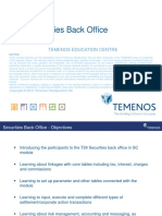 T24 Securities Back Office: Temenos Education Centre