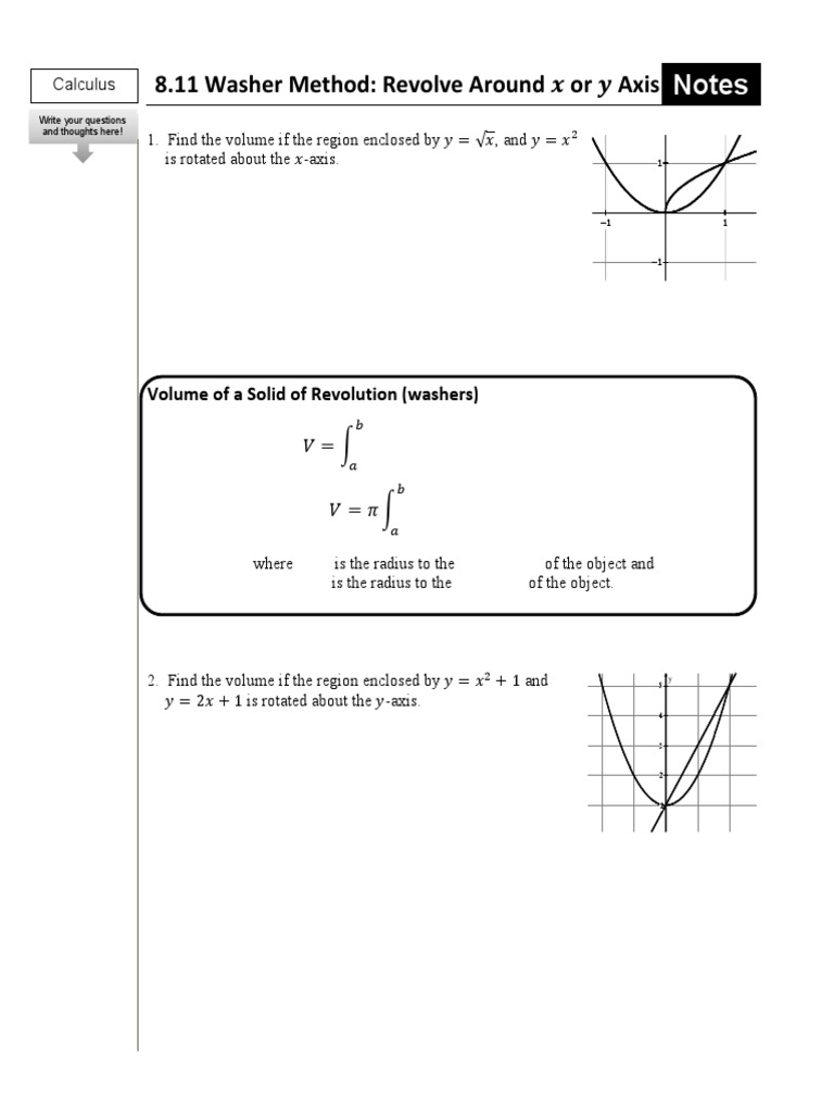 Volume of Solids of Revolution Calculus | PDF | Mathematical Analysis ...