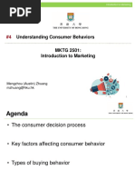 MKTG2501 - Session 4 Understanding Consumer Behavior