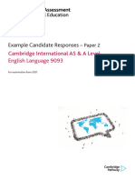 Example Candidate Responses - : Cambridge International AS & A Level English Language 9093