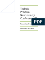 Trabajo Practico: Narcisismo y Conferencia 28: Psicoanálisis: Freud II