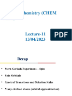General Chemistry (CHEM F111) Lecture-11 13/04/2023