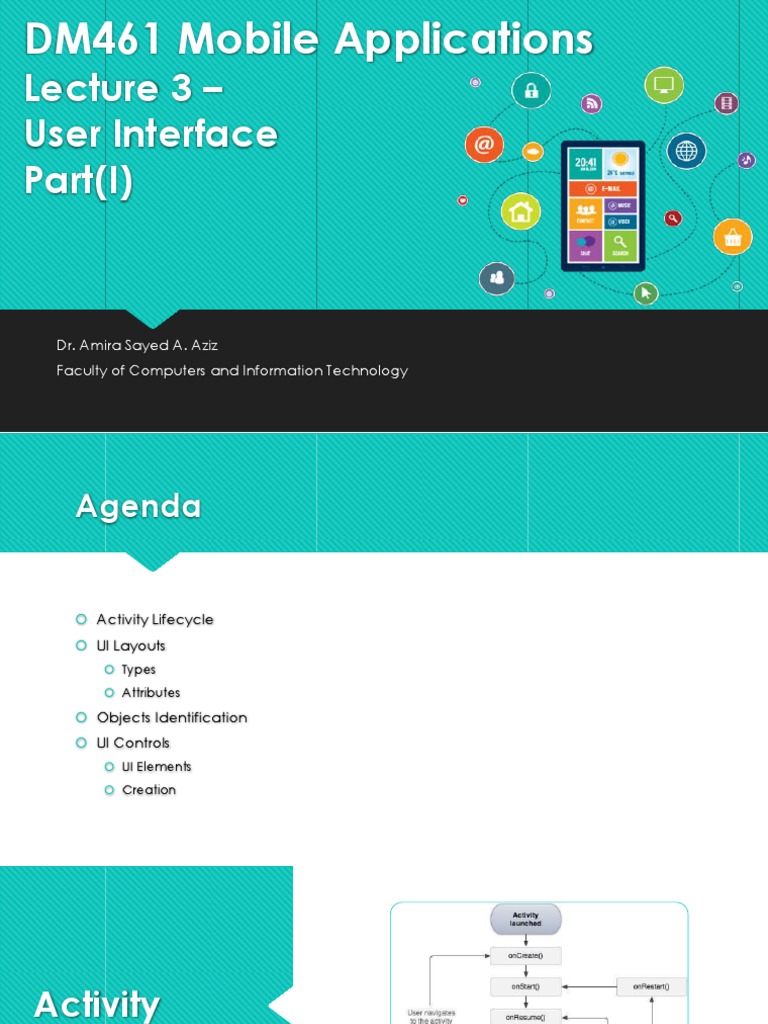 Mobile Applications Lecture 3 - User Interface (I) | PDF