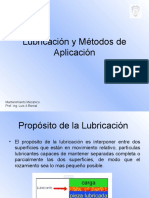 Lubricación y Métodos de Aplicación: Mantenimiento Mecánico. Prof. Ing. Luis A Bernal
