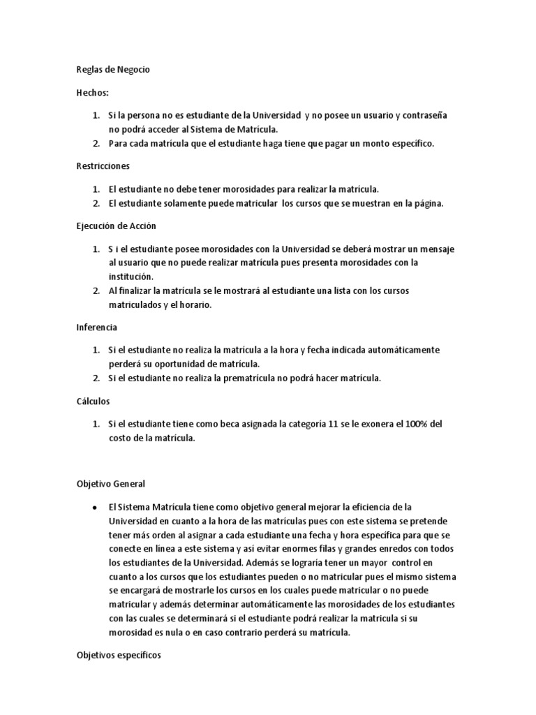 Reglas de Negocio PDF