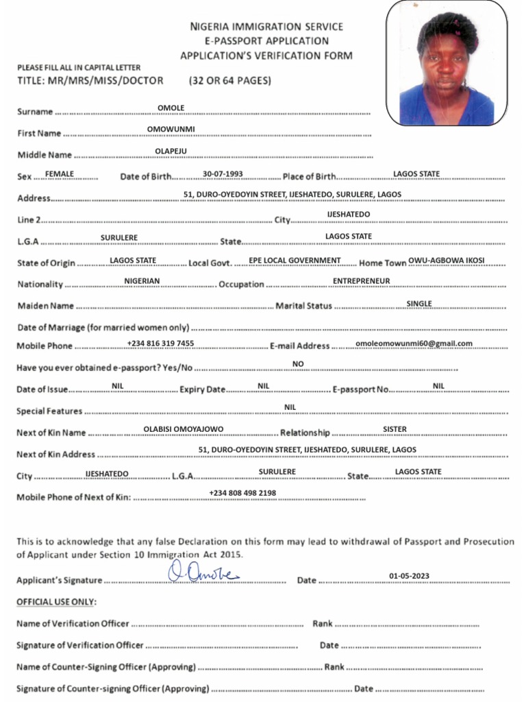 Check Migration Form For Colombia