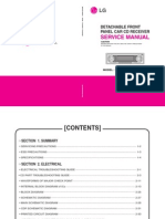 Service Manual: Detachable Front Panel Car CD Receiver