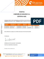 Positiva Compañía de Seguros S.A. Certifica Que:: Chaves CC - 1022439178