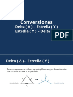 Conversiones Delta-Estrella y Estrella-Delta.