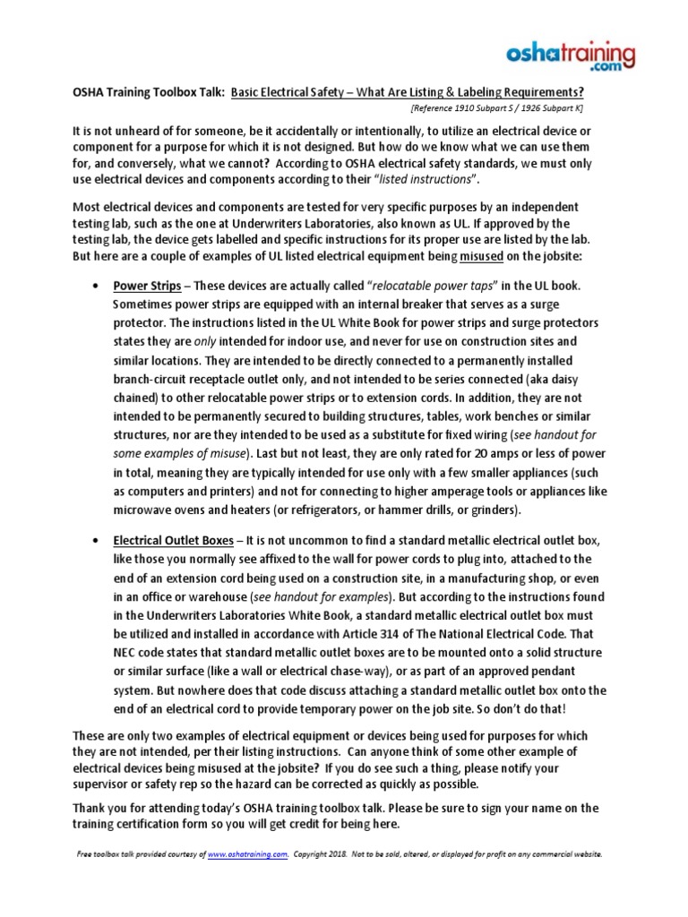 TBT Electrical Safety 7 PDF Ac Power Plugs And Sockets