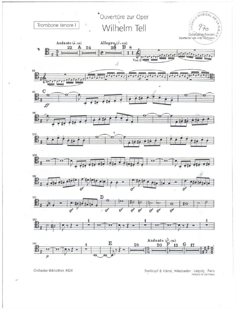 Trombones WilliamTellOuverture Original PDF