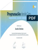 Aurelio Ordoñez: 21 de Diciembre de 2022