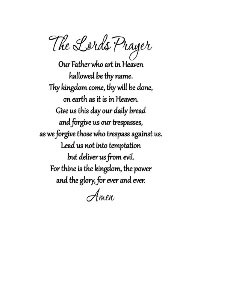 The Lord S Prayer PDF
