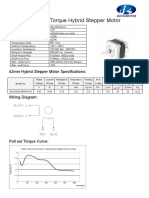 1.8° 42mm High Torque Hybrid Stepper Motor Specifications