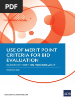 Use of Merit Point Criteria For Bid Evaluation