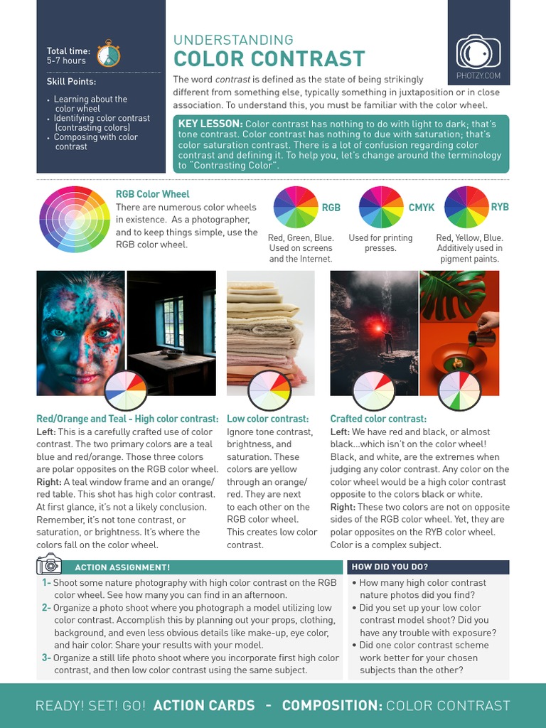 ActionCardsColor Contrast PDF Color Rgb Color Model