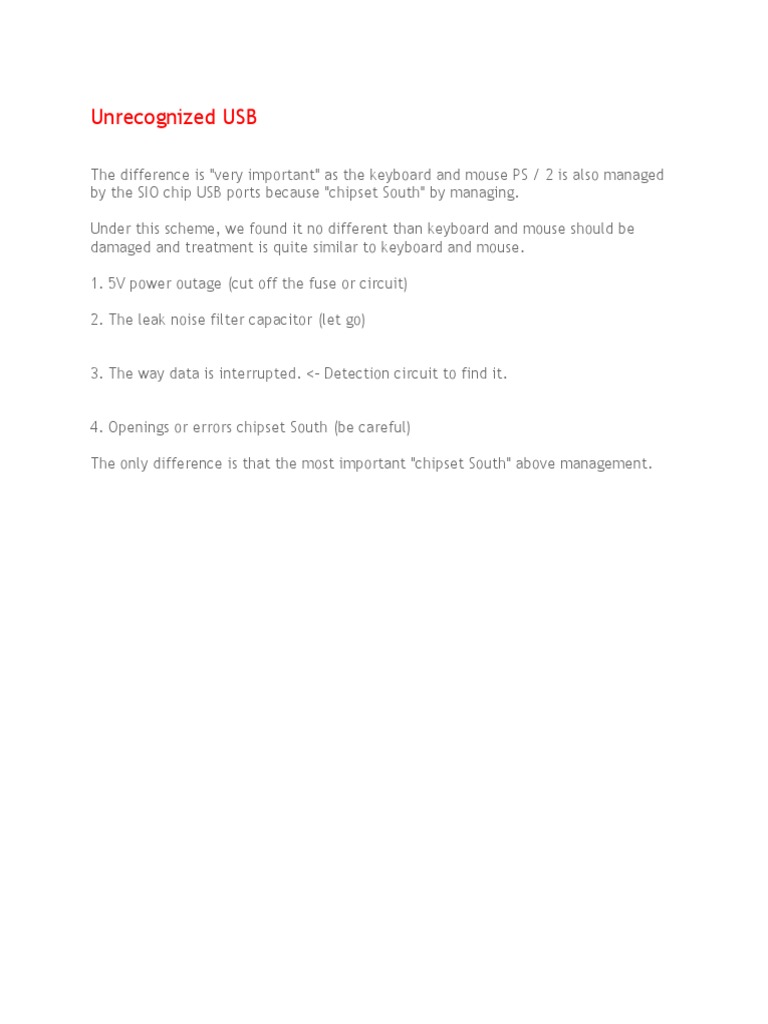 Unrecognized USB PDF