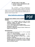 COMUNICADO #001-2022 Acceso Al Aplicativo Mi Boleta de Pago - Minedu