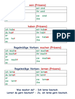 Sein (Präsens) : Regelmäßige Verben