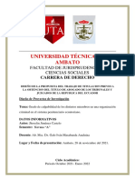 Universidad Técnica de Ambato: Facultad de Jurisprudencia Y Ciencias Sociales