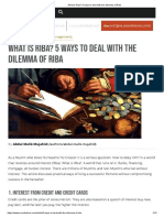 What Is Riba - 5 Ways To Deal With The Dilemma of Riba
