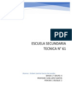 Escuela Secundaria Tecnica #61: Alumno: Gisbert Jamhaí Garcia Hernandez