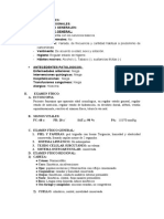 Examen físico completo de paciente femenino con dolor abdominal