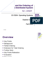 Time, Clocks, and The Ordering of Events in A Distributed System