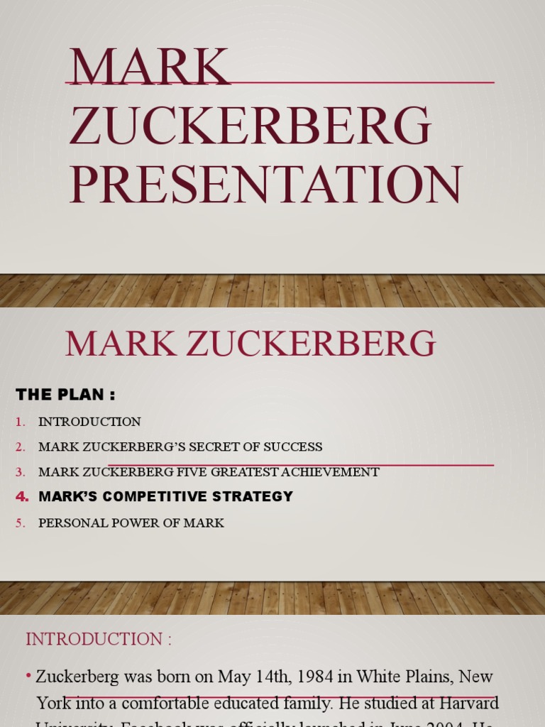 Mark Finally Presentation Pdf Mark Zuckerberg Facebook