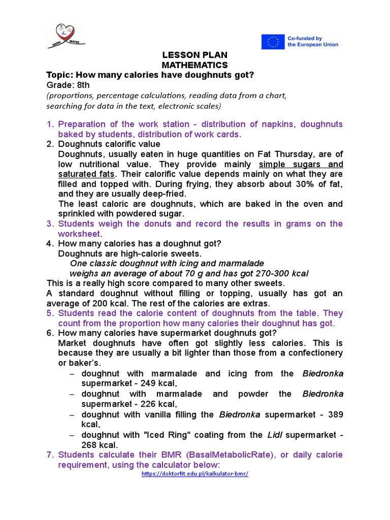 How Many Calories Have Doughnuts Got PDF Doughnut Calorie